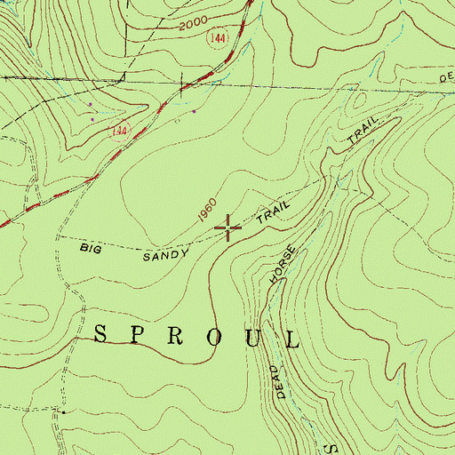 Topographic Map of Big Sandy Trail, PA