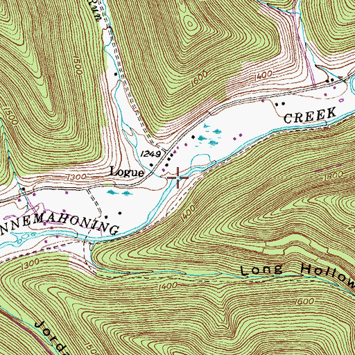Topographic Map of Birch Run, PA