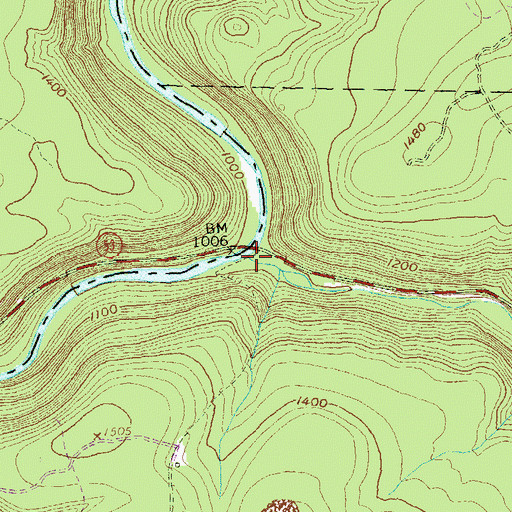 Topographic Map of Black Moshannon Creek, PA