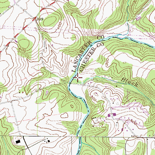 Topographic Map of Black Run, PA
