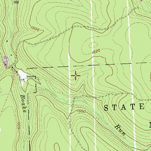 Topographic Map of Boake Run, PA