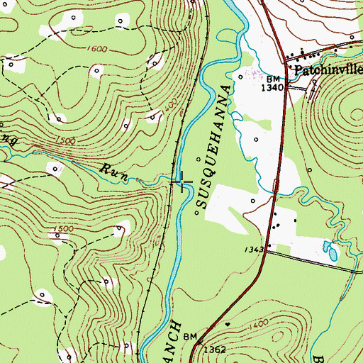 Topographic Map of Boiling Spring Run, PA