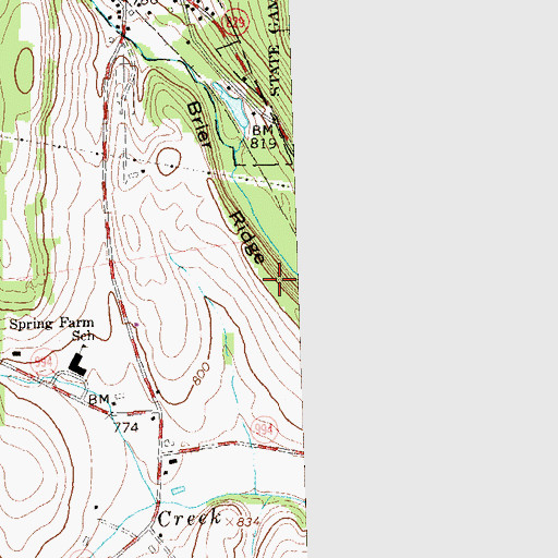 Topographic Map of Brier Ridge, PA