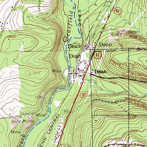 Topographic Map of Brubaker Run, PA