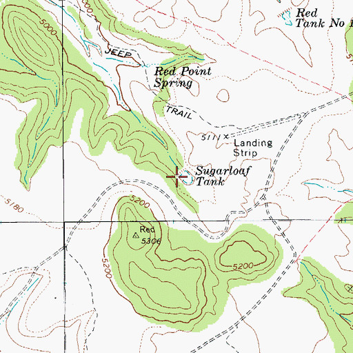 Topographic Map of Sugarloaf Tank, AZ