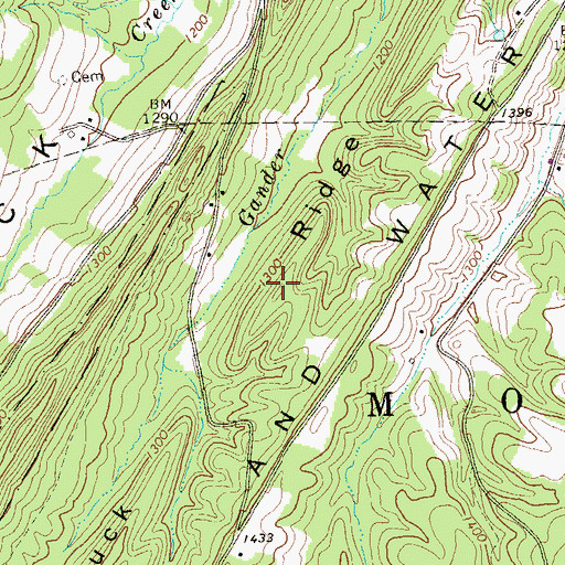Topographic Map of Buck Ridge, PA