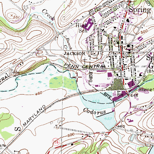 Topographic Map of Bunch Creek, PA