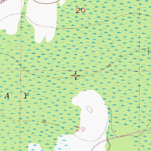 Topographic Map of Grand Bay Swamp, AL