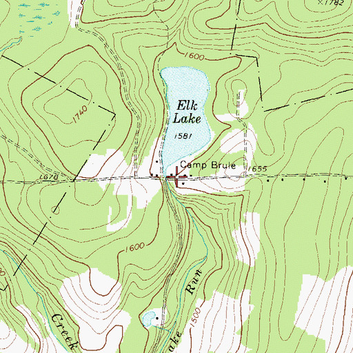 Topographic Map of Camp Brule, PA