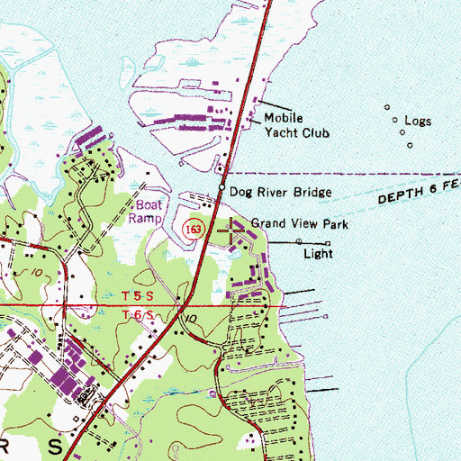 Topographic Map of Grand View Park, AL