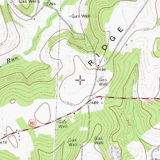 Topographic Map of Chestnut Ridge, PA