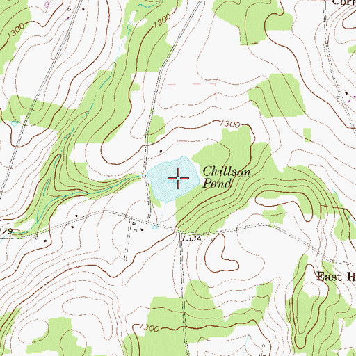 Topographic Map of Chillson Pond, PA