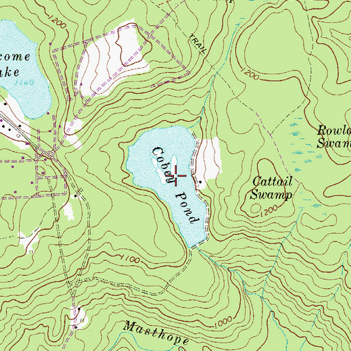 Topographic Map of Cobey Pond, PA