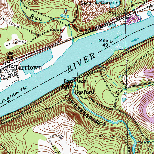 Topographic Map of Cowanshannock Creek, PA