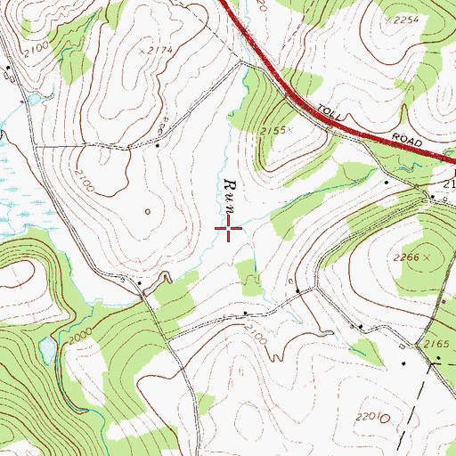 Topographic Map of Crab Run, PA