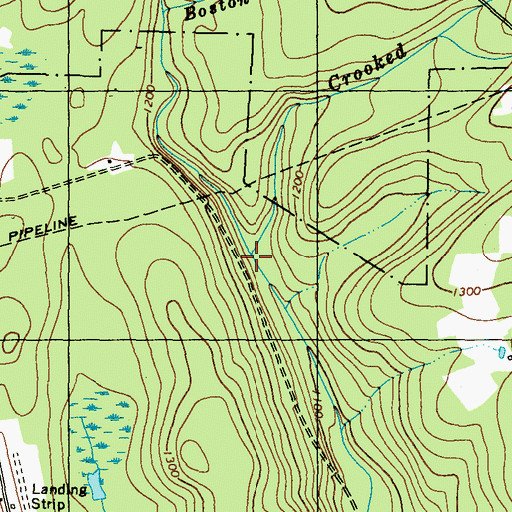 Topographic Map of Crooked Creek, PA