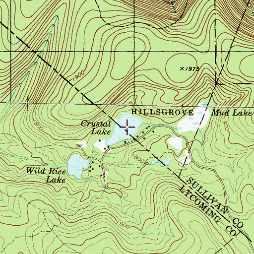 Topographic Map of Crystal Lake, PA