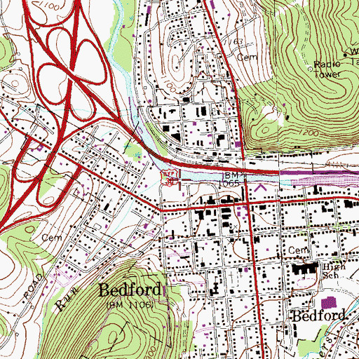 Topographic Map of Cumberland Valley Run, PA