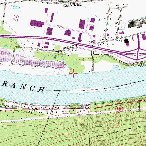 Topographic Map of Daugherty Run, PA