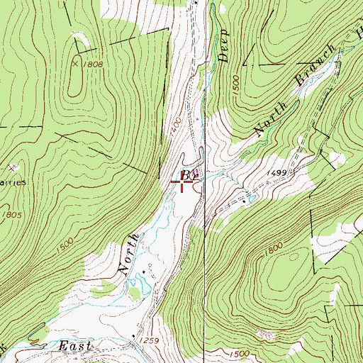 Topographic Map of Deep Hollow Brook, PA