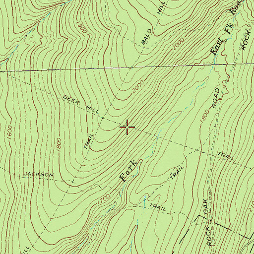 Topographic Map of Deer Hill Trail, PA