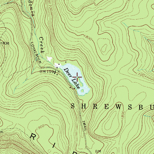 Topographic Map of Deer Lake, PA
