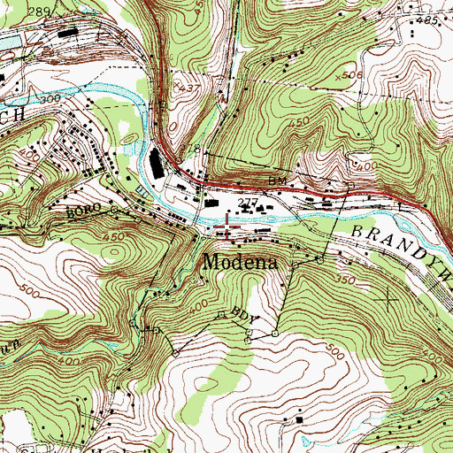 Topographic Map of Dennis Run, PA