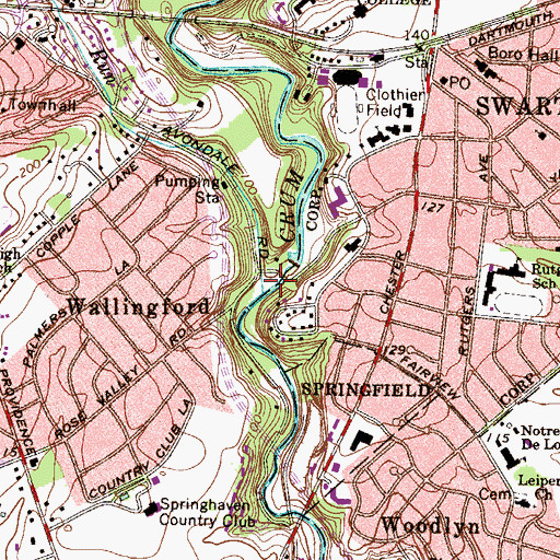 Topographic Map of Dicks Run, PA
