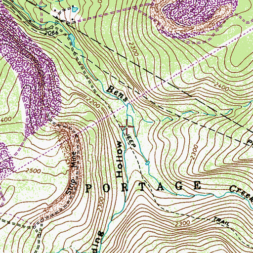 Topographic Map of Dividing Hollow, PA