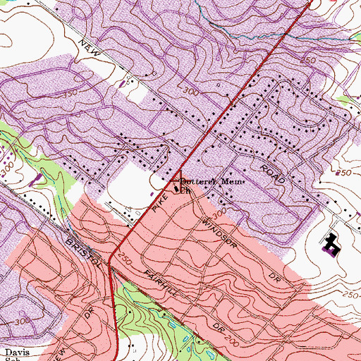 Topographic Map of Dotterel Memorial Church, PA