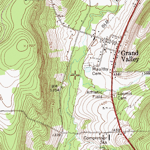 Topographic Map of Dunderdale Creek, PA