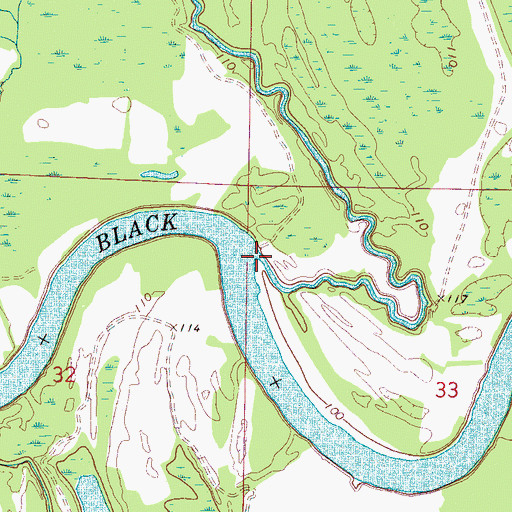 Topographic Map of Grant Creek, AL