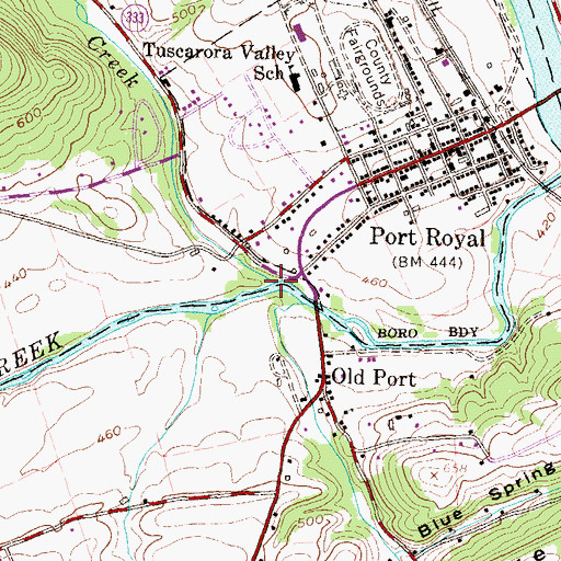 Topographic Map of East Licking Creek, PA