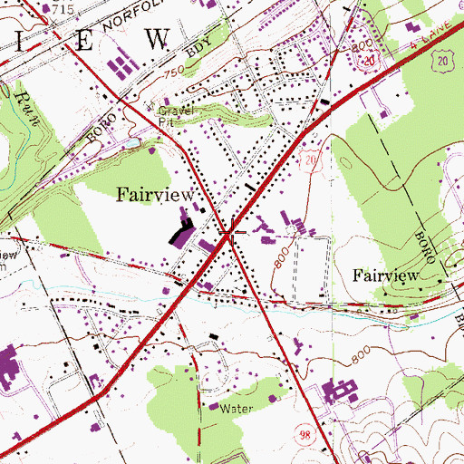 Topographic Map of Fairview, PA