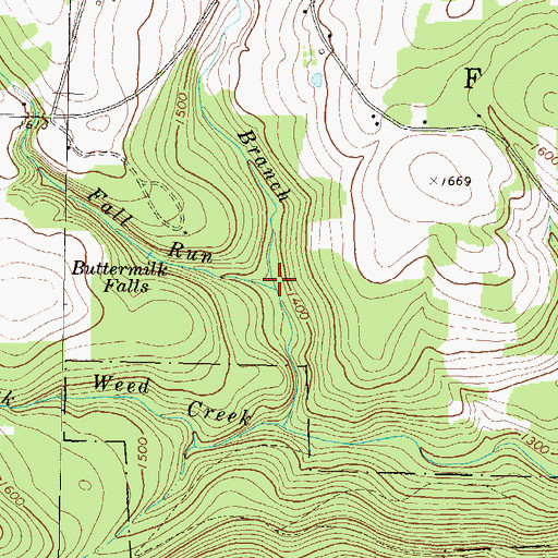 Topographic Map of Fall Run, PA