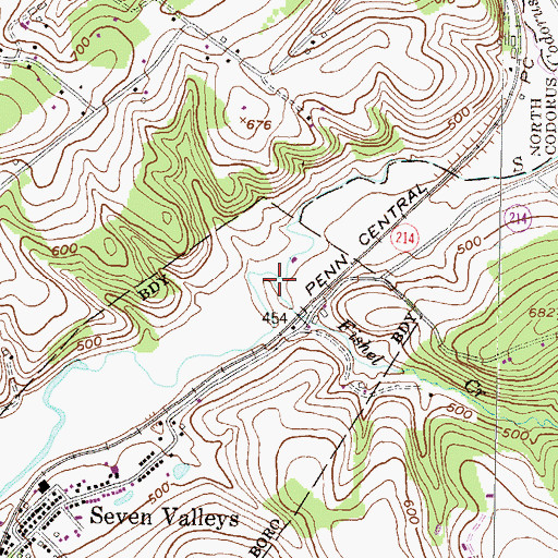 Topographic Map of Fishel Creek, PA