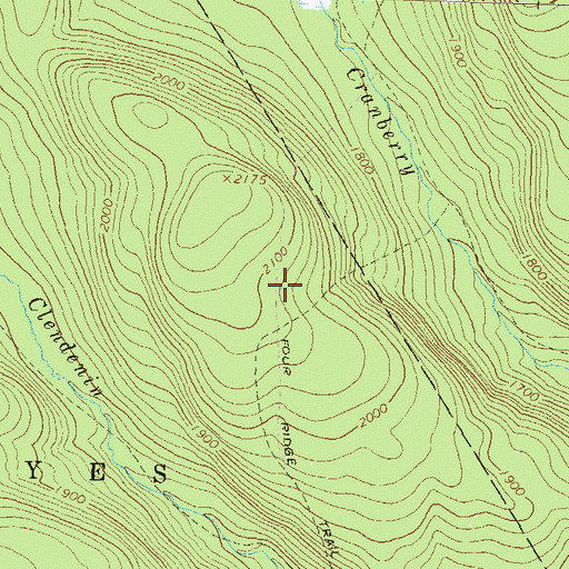 Topographic Map of Four Ridge Trail, PA