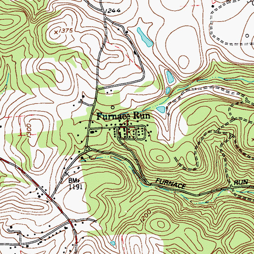 Topographic Map of Furnace Run, PA