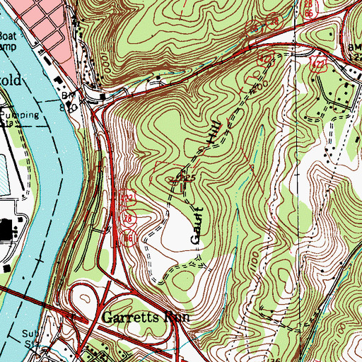 Topographic Map of Gault Hill, PA