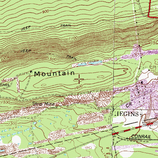 Topographic Map of Good Spring Mountain, PA