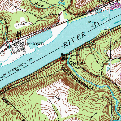Topographic Map of Gosford, PA