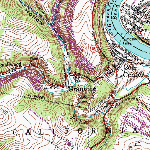 Topographic Map of Granville, PA