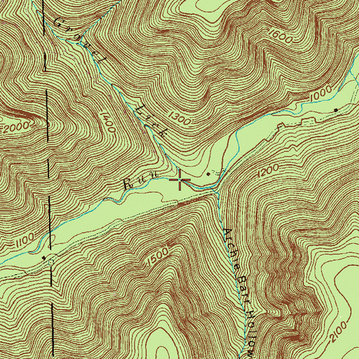 Topographic Map of Gravel Lick, PA