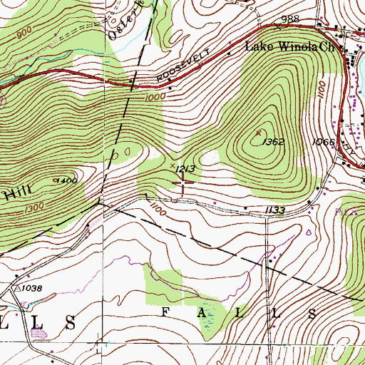 Topographic Map of Greenwood Hill, PA