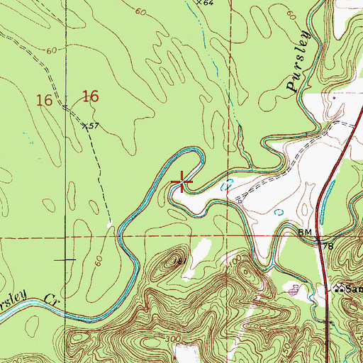 Topographic Map of Gravel Creek, AL