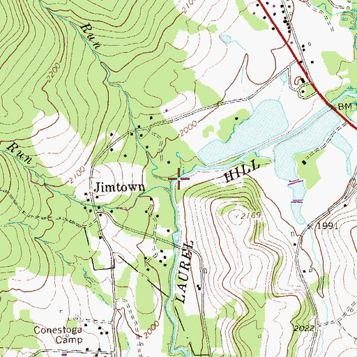 Topographic Map of Gross Run, PA