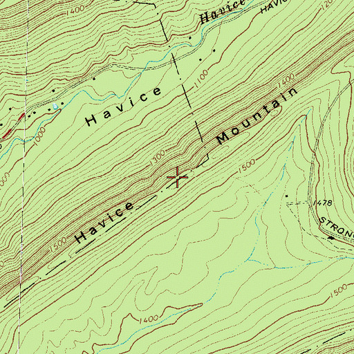Topographic Map of Havice Mountain, PA