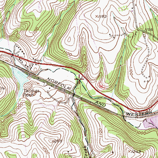 Topographic Map of Haynan Creek, PA