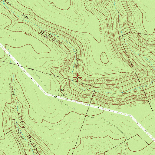 Topographic Map of Holland Run Trail, PA