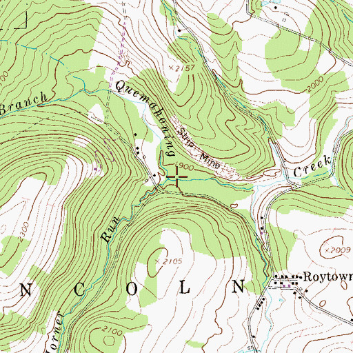 Topographic Map of Horner Run, PA